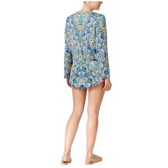 Bar 111 Monarchy Printed Lace Up Tunic Cover Up - Picture 9 of 9